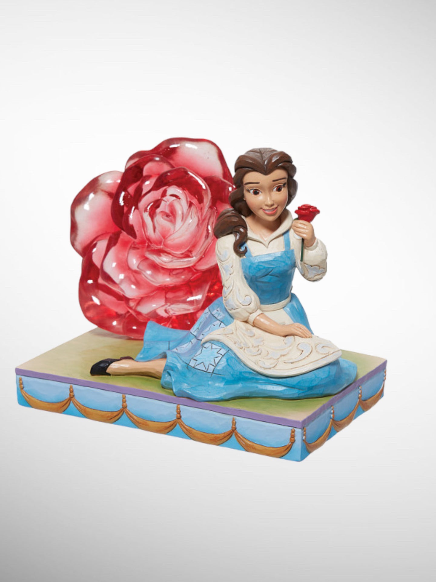 Jim Shore Disney Traditions - An Enchanted Rose Belle Beauty and the Beast Rose Figurine